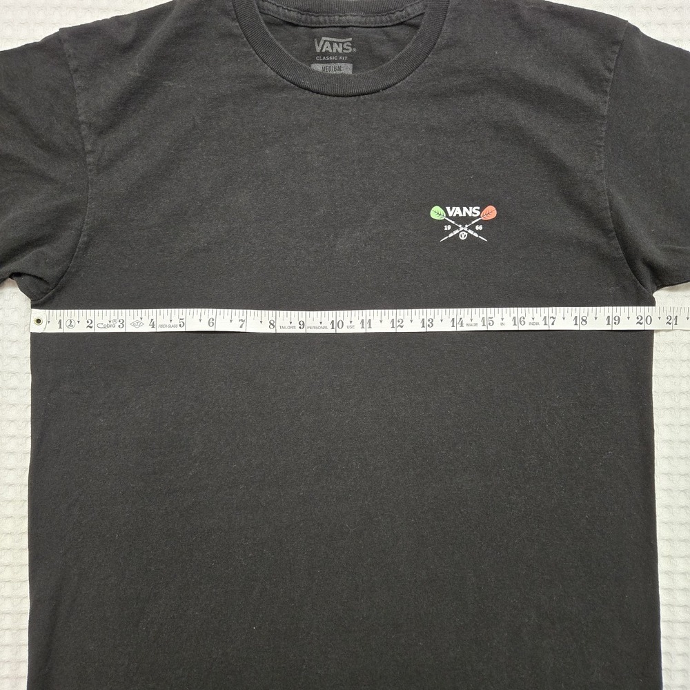 Skater Streetwear Retro Casual Vans Darts On Target Mens Black Shirt Medium - Picture 7 of 8